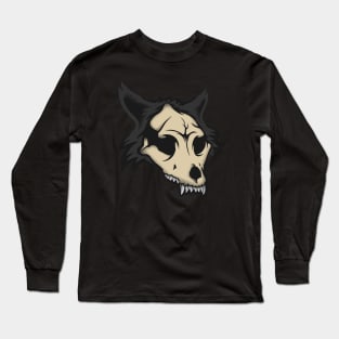 Wolf skull grey Long Sleeve T-Shirt